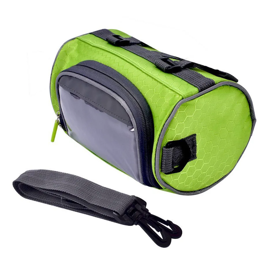 Стоящая сумка для руля велосипеда, для езды на велосипеде, сенсорный пакет, держатель для мобильного телефона, для бега, велосипедный пакет, Аксессуары для велосипеда, MTB Cycle - Цвет: Зеленый