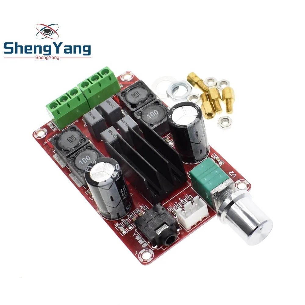 

ShengYang 2*50W TDA3116D2 high-power digital amplifier board TPA3116 two channel amplifier board 12-24V