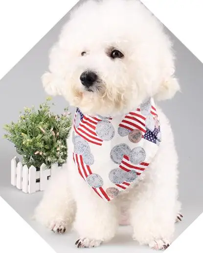 Title 10, 100pcs/lot Dog Puppy Pet bandana cotton band...