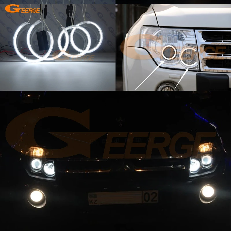 

For Mitsubishi pajero 2006 2007 2008 2009 2010 2012 2013 2014 2015 2016 Excellent CCFL angel eyes kit Ultra bright Halo Ring