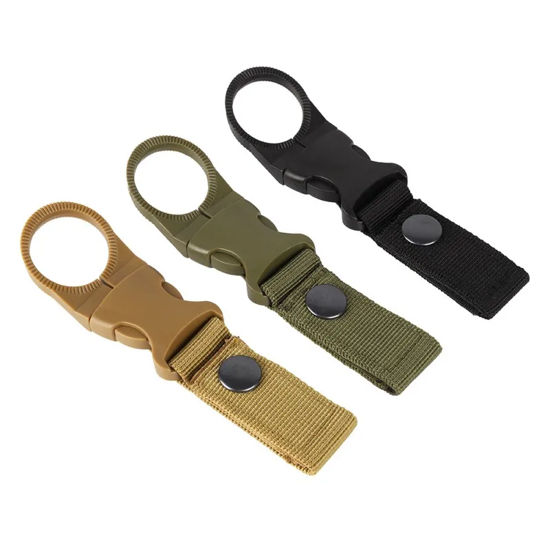 

New 3Pcs/set Strong Outdoor Tactical Nylon Ribbon Water Bottles Hanging Buckle Camping Tools