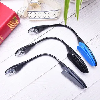 

3 Color Portable Flexible LED Reading Light Lamp Mini Clip On Book Light Desk Light Bright White Travel Light