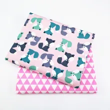 Прямая поставка; розовый цвет хлопок Комплект ткань для пэчворка DIY ткань для шитье для кукол ткань для поделок ремесла 50x40 см