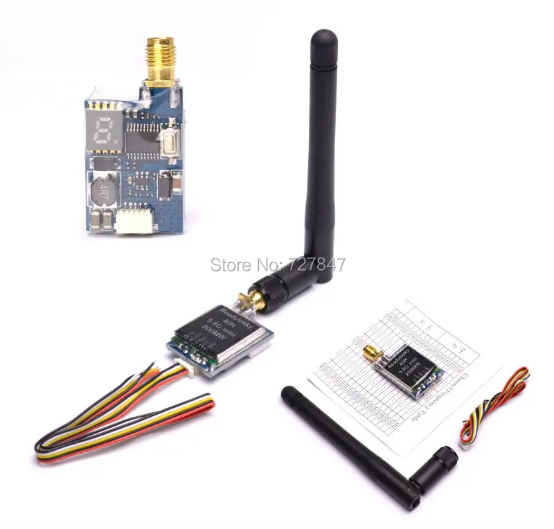 

TS5823L 5.8G 200mW 48CH Mini Wireless AV Audio Transmitter Module for RC Quadcopter Drone