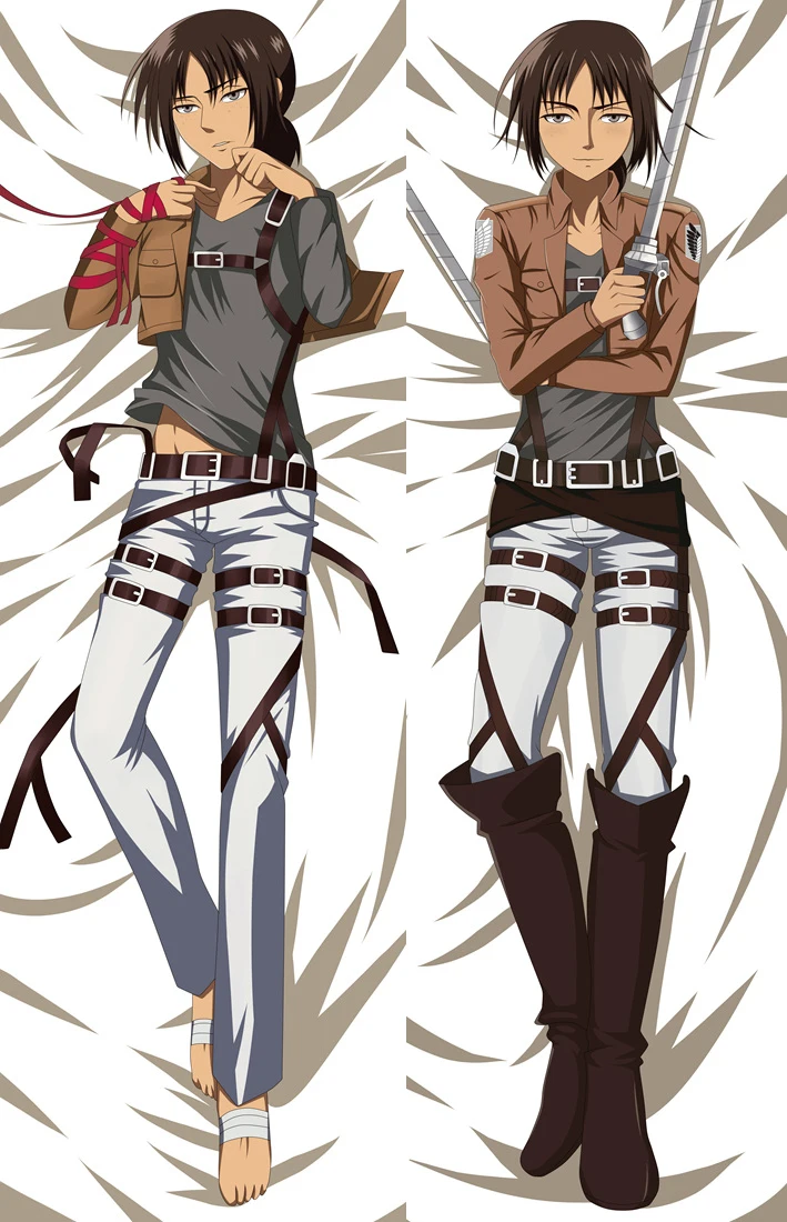 August Аниме Shingeki no Kyojin Подушка «Dakimakura» чехол Чехол атака на Титанов Levi Rivaille обнимающий тело наволочка чехол - Цвет: 68017