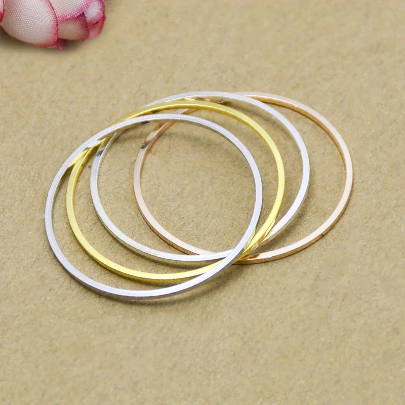 

20pcs ZHU RU 30*1*1mm key ring Round surround circle shape Charms Making earring Clothes bag shoes jewelry accessories