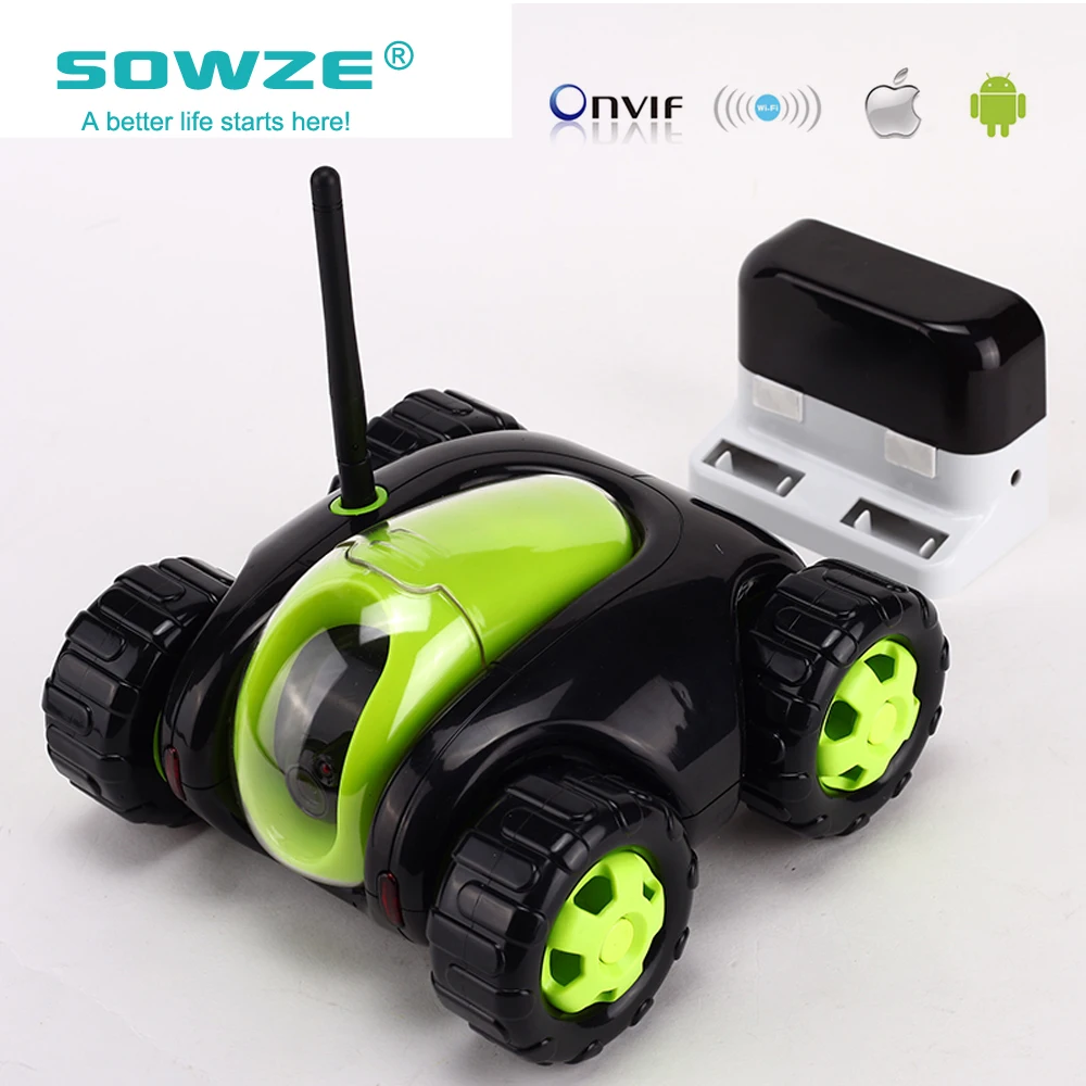 SOWZE стиль WiFi Автомобильный робот на дистанционном управлении камера автомобиля совместимая со смартфонами дистанционное управление провод зарядка Автоматическая перезарядка ip-камера
