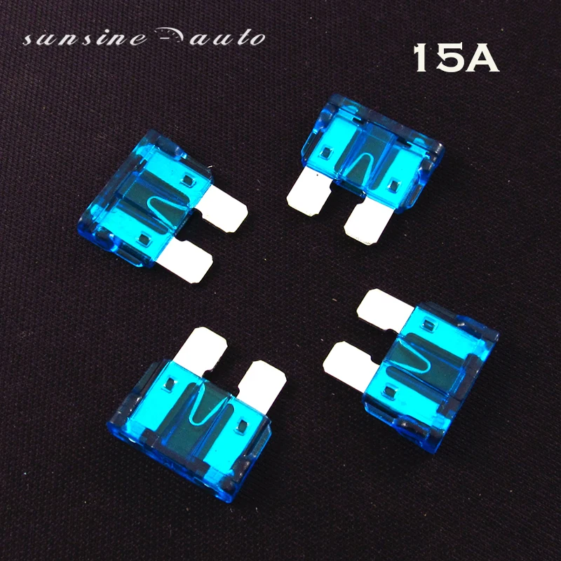 100pcs 15 Amp Auto Car Truck Standard Blade Fuse 15A 32V Fast Acting
