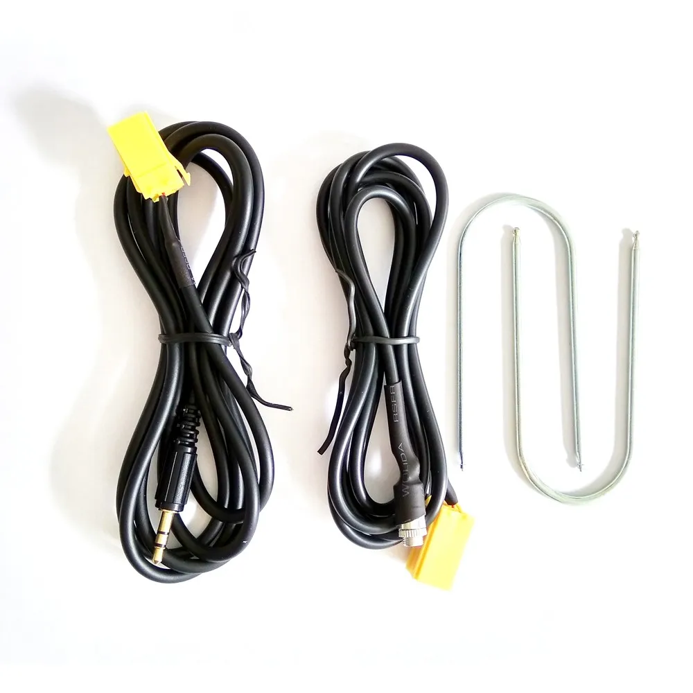 Aux Cable ISO Adapter for Fiat Grande Punto Male + Female 3.5MM with Radio Removal Keys Tool