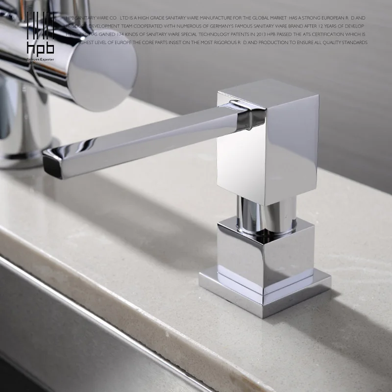  HPB Kitchen Soap Dispensers Deck Mounted Chrome Polished Soap Dispensers for Kitchen Built in Count - 32847738409