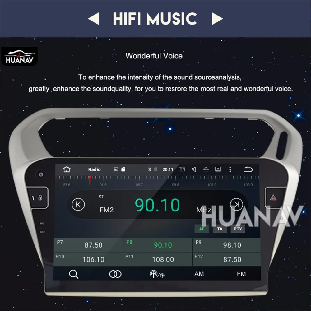 Автомобильный dvd плеер GPS навигация для PEUGEOT 301 2014 2017 Citroen Elysee Android8/Android7