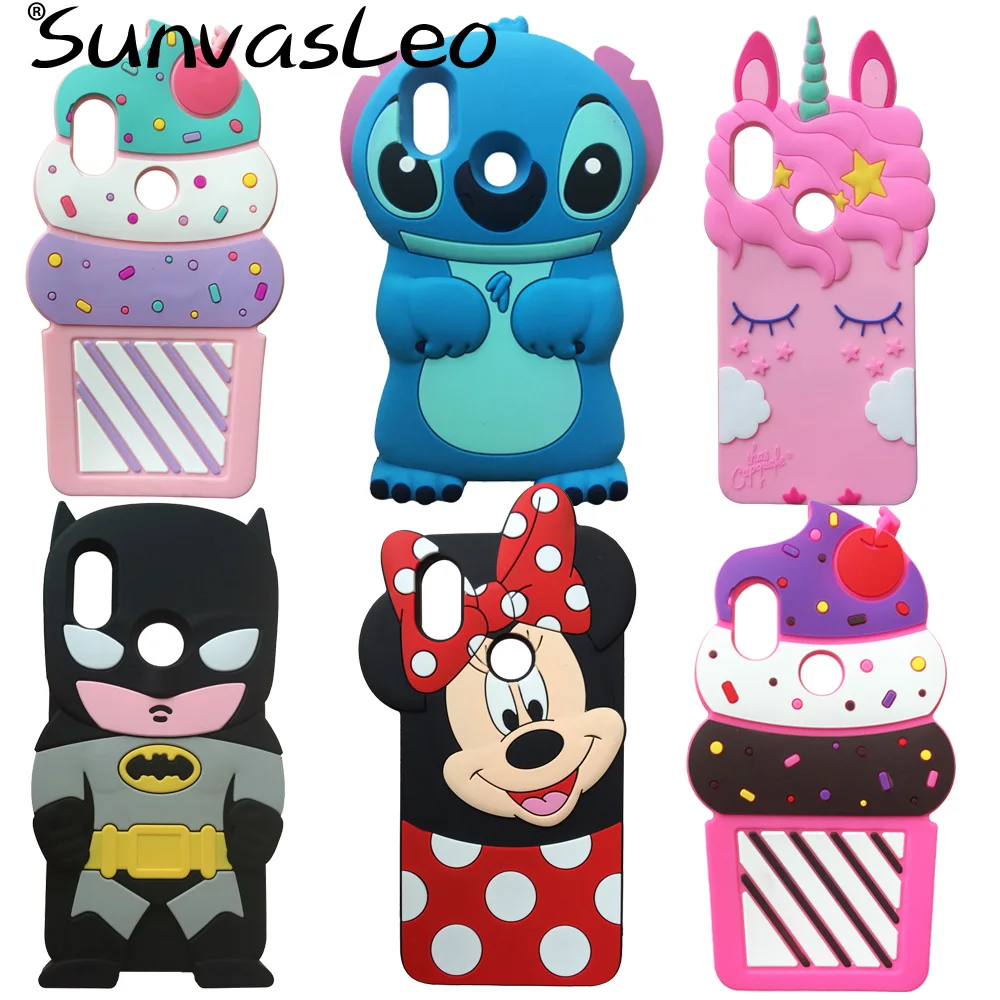 

3D Soft Silicone Case Cartoon Unicorn Phone Cover Skin Shell For Xiaomi Redmi S2 / Y2 / Redmi Note 5 Pro / Mi A2 / Mi 6X Cases