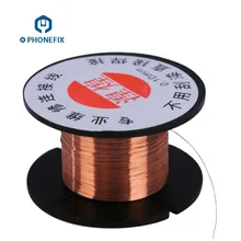 PHONEFIX 0,1 мм медная пайка провода техническое обслуживание скачок линии для мобильного телефона компьютера материнская плата PCB припой ремонтные инструменты