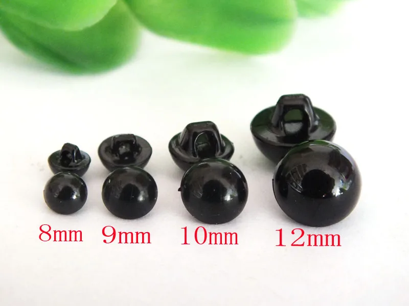 8mm/9mm/10mm/12mm Cute mushroom shape black button Sewing buttons for scrapbooking Can be used as animal eyes Garment accessory journamm 30pcs box sewing theme mini box stickers diy scrapbooking materials vintage decorative junk journal sticker stationery