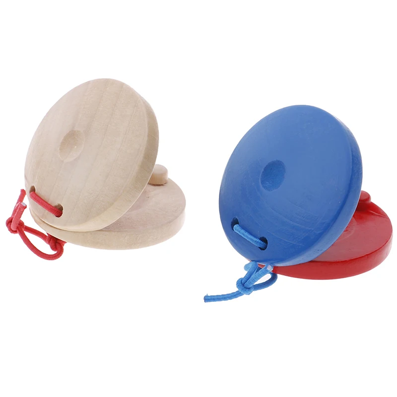 A-Star Wooden Red Castanet Clapper Educational School Percussion