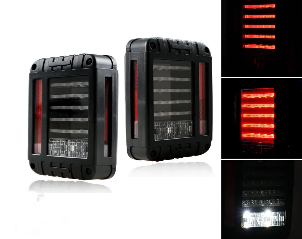 

EU/US Version Pair of LED Reverse Backup Tail Light For Jeep Wrangler JK JKU 2007-2016 4x4 4WD 12V LED Running Turn Brake Lamps