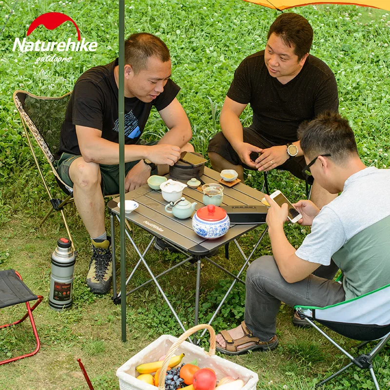 NatureHike de aleación de aluminio portátil de viaje al aire libre plegable espesar té de escritorio de la tabla de Camping comedor Picnic