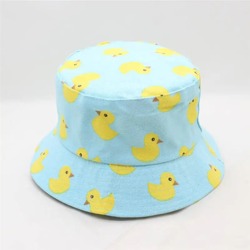 LDSLYJR 2018 Cartoon duck print Bucket Hat Fisherman Hat outdoor travel hat Sun Cap Hats for Men