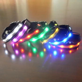 

by dhl 200pcs practical Luminous Puppy Necklace LED Dog Cat Collar Nylon Night Safety Glow Flashing Light Up Dogs Leash