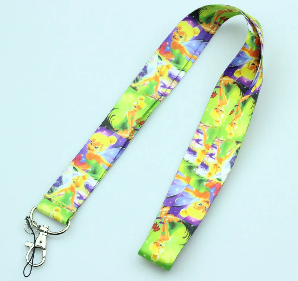 

New 20Pcs Popular Tinkerbell Logo Style mobile Phone lanyard Key chain Strap Charm Gift Free shipping M15