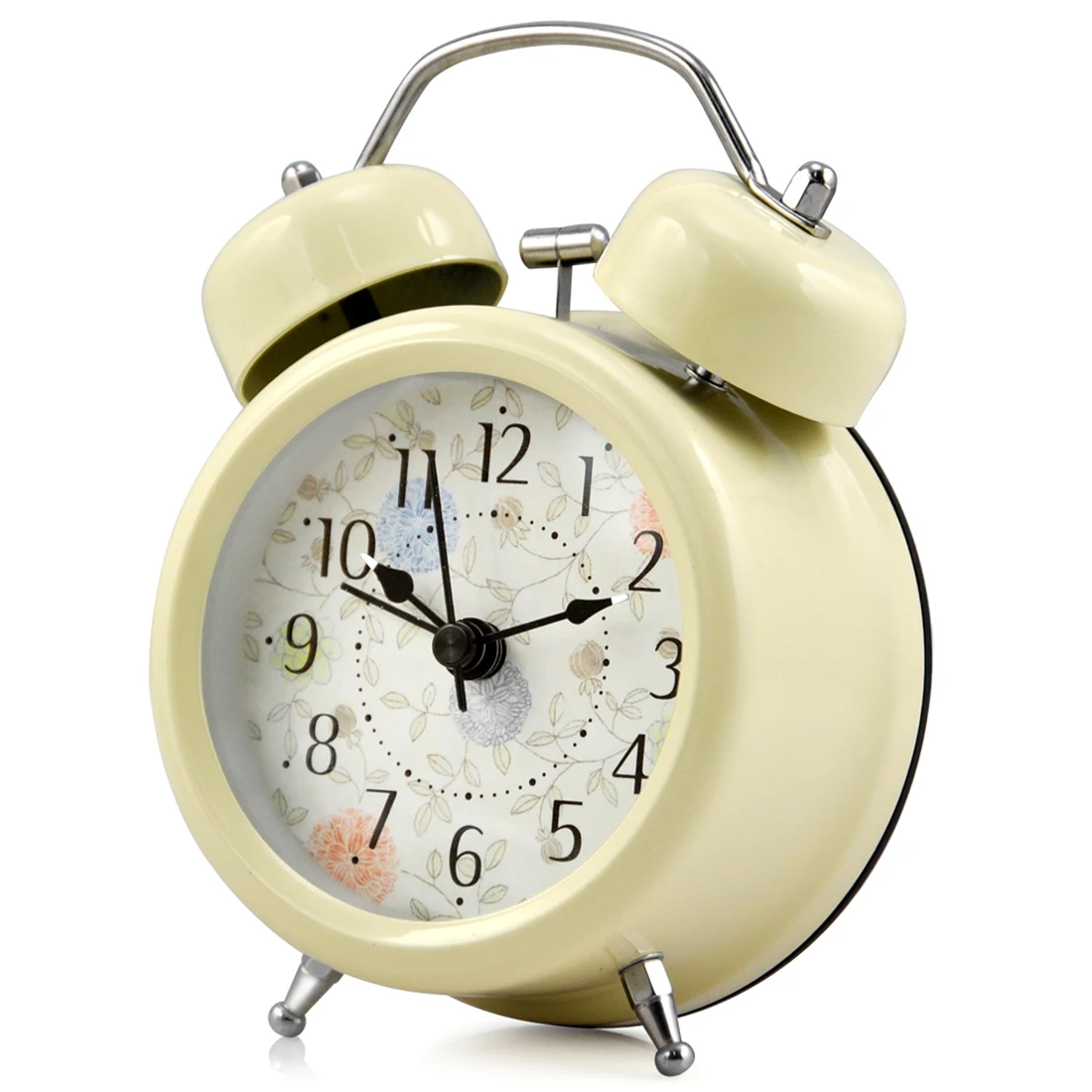 RETRO STYLE DOUBLE BELL ALARM CLOCK TRADITIONAL BEDSIDE LOUD WITH LIGHT ...