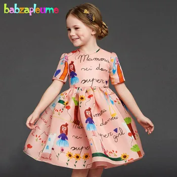 

2-7Years/Summer Baby Girls Dresses Cartoon Cute Infant Party Dress Children Clothing Princess Costume For Kids Clothes BC1234