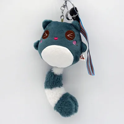 5pcs per lot 18cm Long Tail Bear Plush Doll Plush Keychains Kawaii Raccoon Keychain for Bags Decoration Mini Bear for Baby Doll