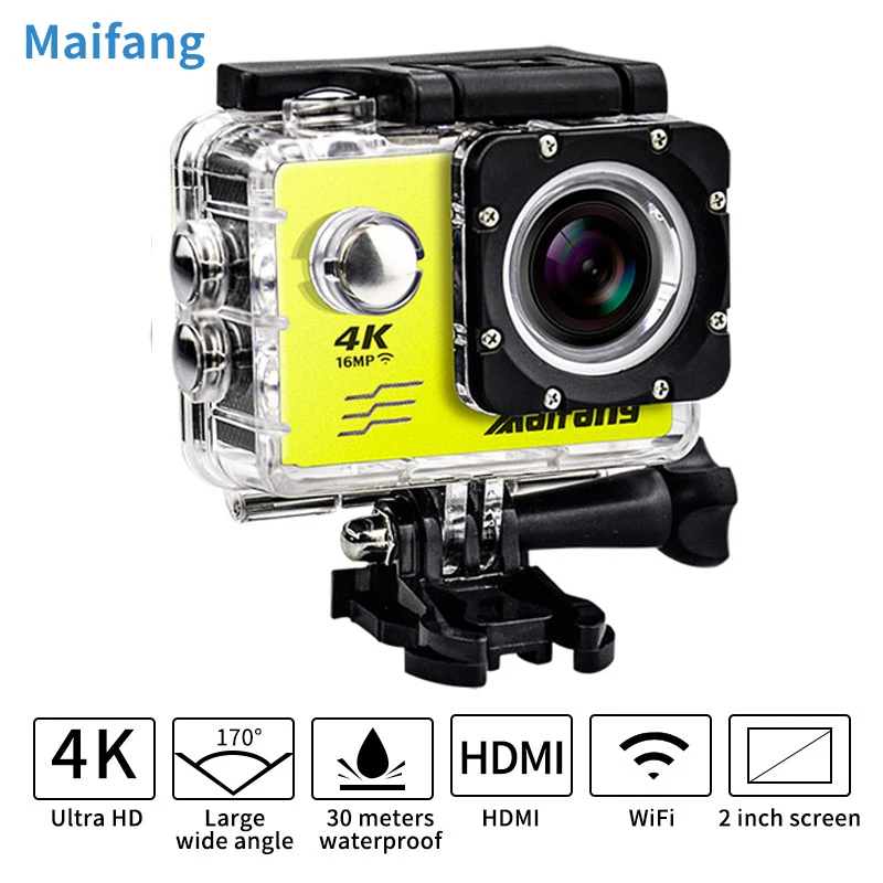4 к 30PFS 16MP wifi камера 1080 P 60PFS 2 дюймов Экшн 30 м GO cam водостойкая kamera pro подводная