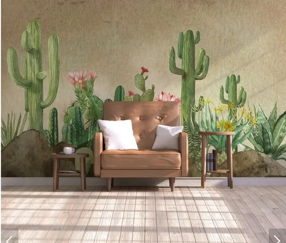 Avoir Images 3d Cactus Flower Wallpaper Wall Mural Papier Peint Mural 3d Wall actualisé par