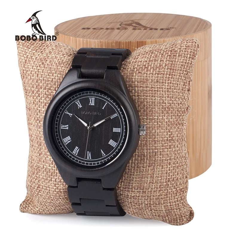 BOBO BIRD Mens Watches Zebra Bamboo Wooden Quartz Wristwatch relojes Male hombre Luminous Wood Band in Gift Box Customized