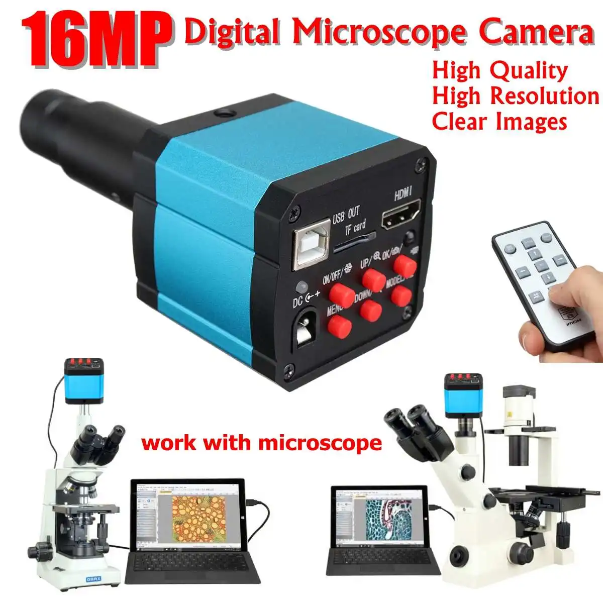 

16MP 1080PUSB C-Mount Digital Industry Video Microscope Camera Zoom Lens