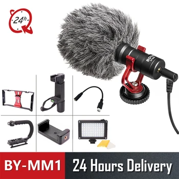 

Boya BY-MM1 Shotgun Video Microphone Youtube Vlogging Recording Mic for iPhone HuaWei DJI Osmo ZHIYUN Smooth Q Canon Sony DSLR