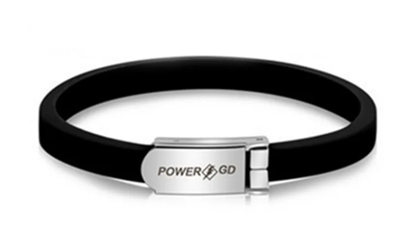 

1piece new arrival Prevent radiation silicone power bangle Titanium ionic magnetic wristband balance ion hologram bracelet