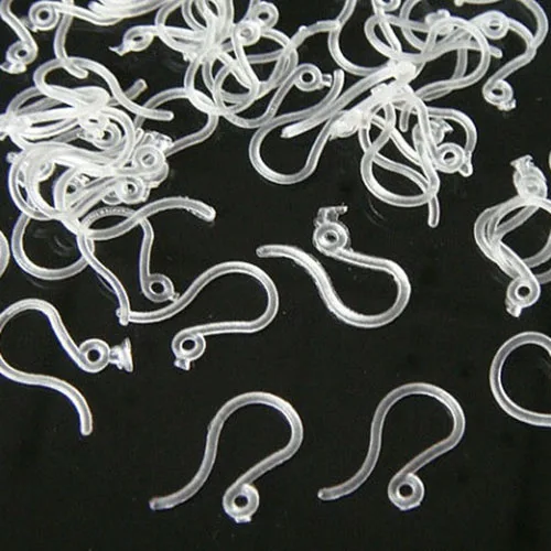 

1000pcs Hypoallergenic Plastic Earring Hooks clear Great for Anyone with metal allergies, metal free, jewelry supplies finding