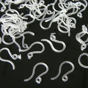 

1000pcs Hypoallergenic Plastic Earring Hooks clear Great for Anyone with metal allergies, metal free, jewelry supplies finding