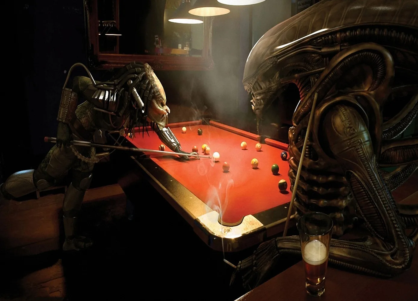 Alien VS Predator игра в бильярдный фильм плакаты настенные стикеры 30X42 см HD Ностальгия Ретро Крафт-Бумага струйная печать художественный Декор - Цвет: Белый