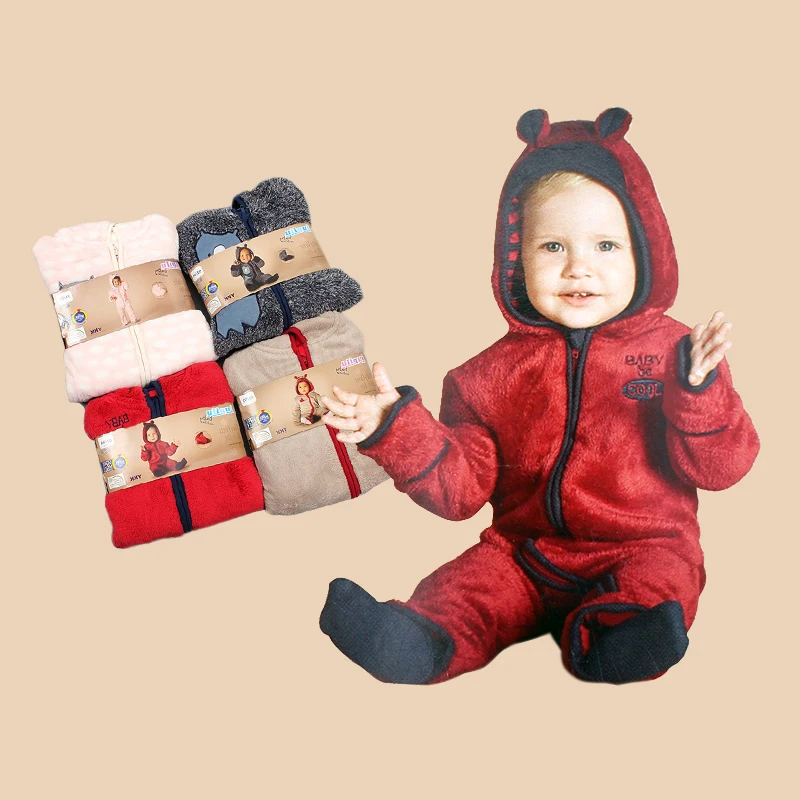 

2018 Spring Autumn Baby Flannel Baby Boy Clothes Jumpsuit Baby Girl Rompers Baby Clothing