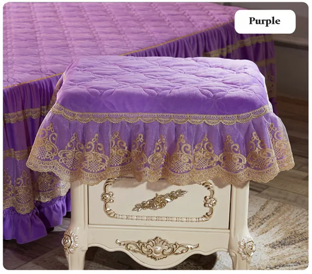 Crystal velvet table cloth decorative bedside table cover 50x60cm