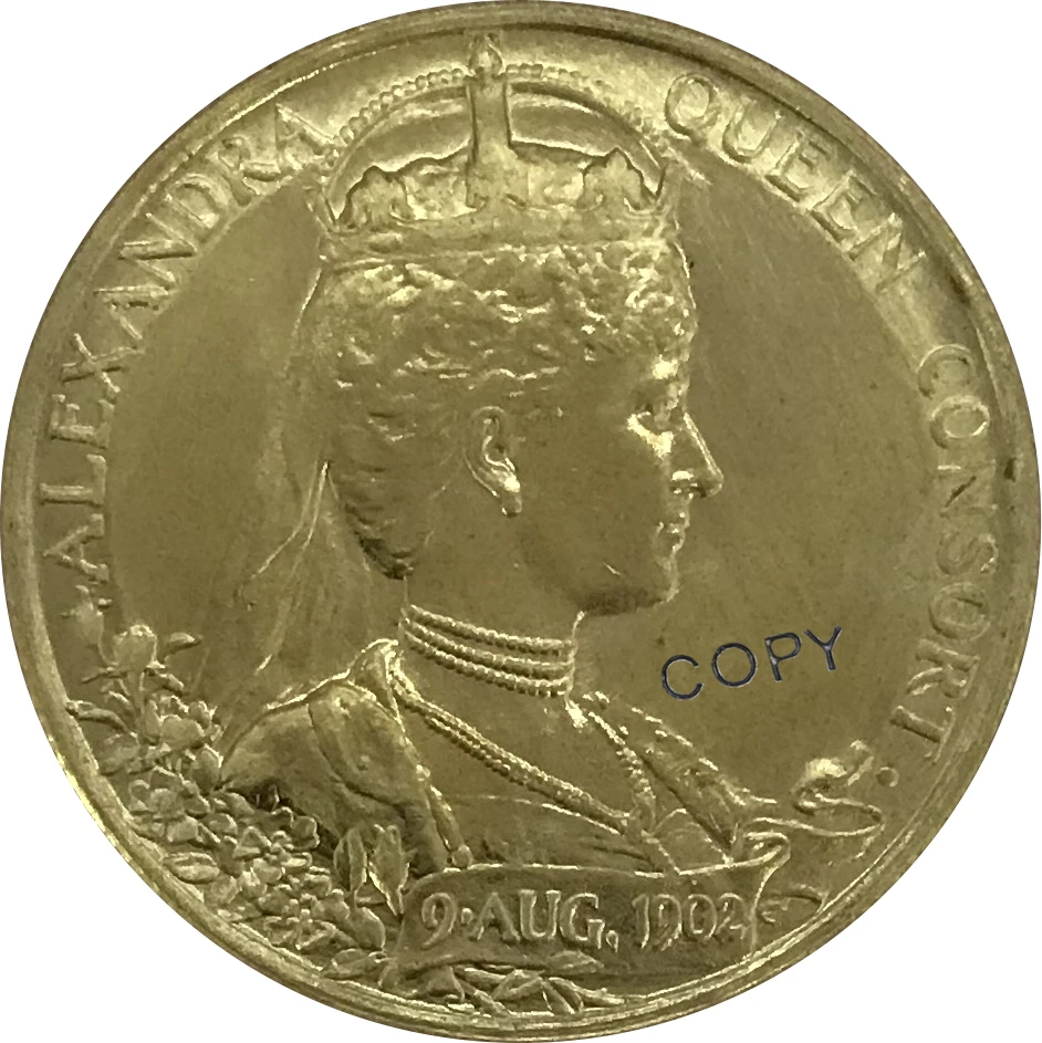 Золотая монета 1902 английские памятные медали коронация Эдварда VII