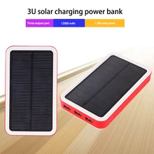 Солнечный 10000mah внешний аккумулятор 3 USB 1A 5V внешний аккумулятор портативный мобильный телефон зарядное устройство для Xiaomi iphone