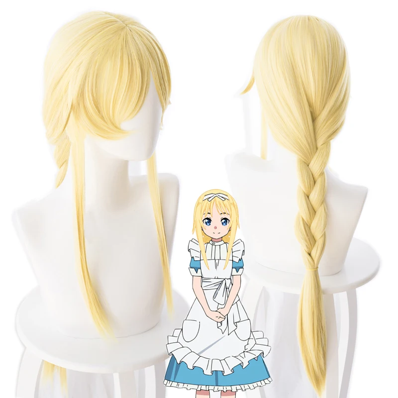 Sword Art Online Alicization Alice Synthesis Thirty Long Braid Wig Cosplay Costume SAO Heat Resistant Synthetic Hair Golden Wigs Sword Art Online Alicization Alice Synthesis Thirty Long Braid Wig Cosplay Costume SAO Heat Resistant Synthetic Hair Golden Wigs