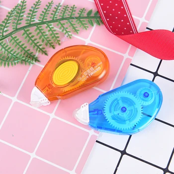 

Blue/Orange Double Tape 5m Roller Pen Glue Double Sided Tape Adhesive Transfer Refillable