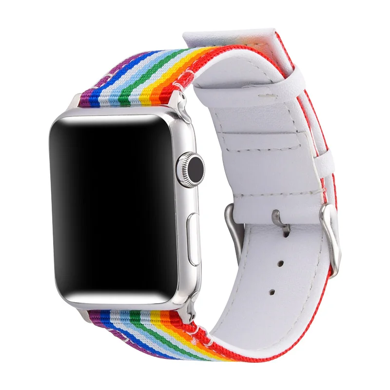 

Fabric Bands Leather Wrist Band 40mm 44mm For Apple Watch 4 Sport Nylon Bracelet For i Watch Series 3 38mm 42mm