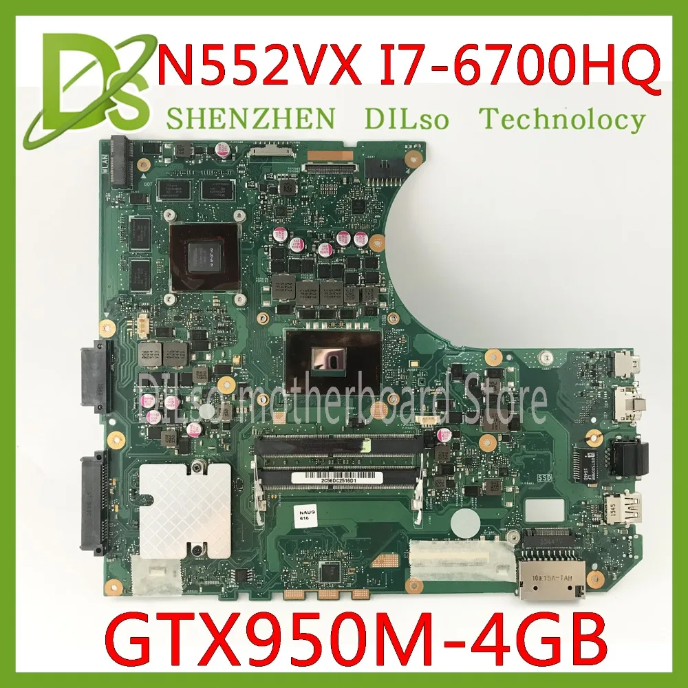 KEFU N552VX для ASUS N552V N552VW N552 материнская плата ноутбука I7-6700HQ GTX950M 4GB Материнская
