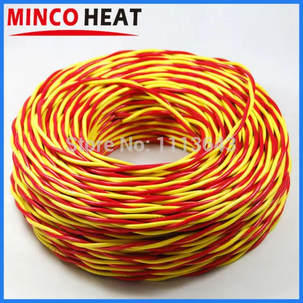 2x1 5mm2 pure copper wire, 2 pins red yellow electrical wire, pvc
