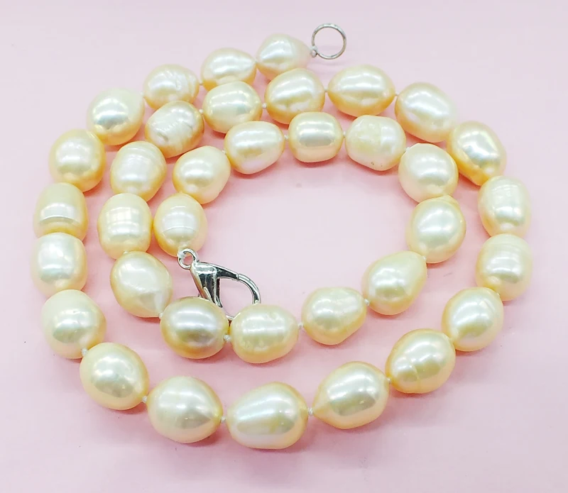 11-12 мм жемчужное ожерелье в стиле барокко с настоящей морской водой 50 см(есть недостатки