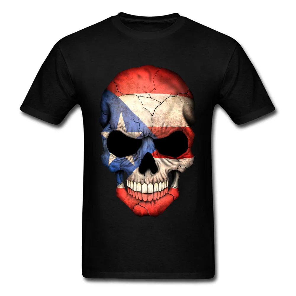 Puerto Rican Flag Skull_black