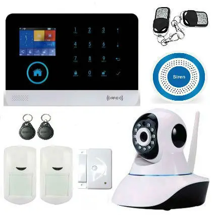 Yobang Security WIFI GSM Home Alarm System Wireless Alarm Security Home With Magnetic Door Sensor Motion detector Wireless Siren