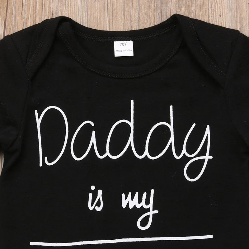 Daddy is hero/лето 2019 Модный комплект одежды для маленьких мальчиков одежда малышей