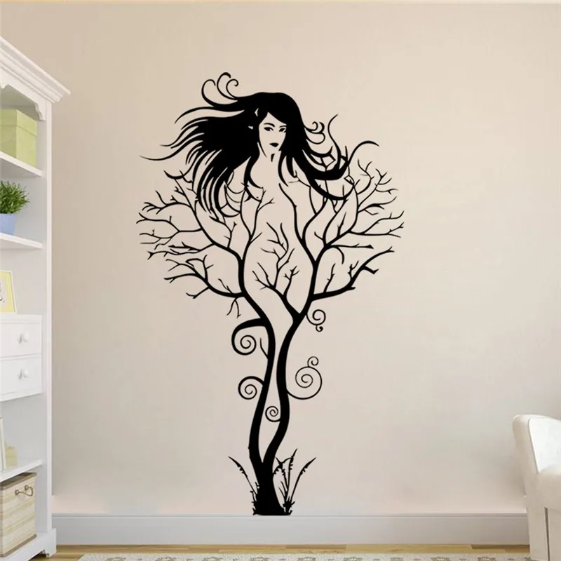 ... aliexpress com black tree wall decal creative background ...
